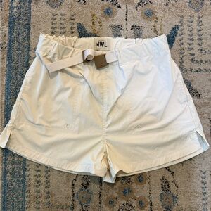 Madewell Cream Casual Belted track shorts size S